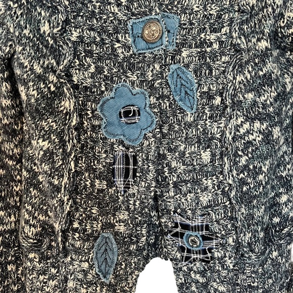 Vintage Y2K Valentine Patchwork Sweater Bell Sleeve Size Small - Picture 4 of 10